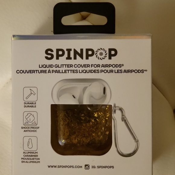 Spinpop Liquid Glitter cover for AIRPODS 1st & 2nd Gen. - Picture 2 of 3